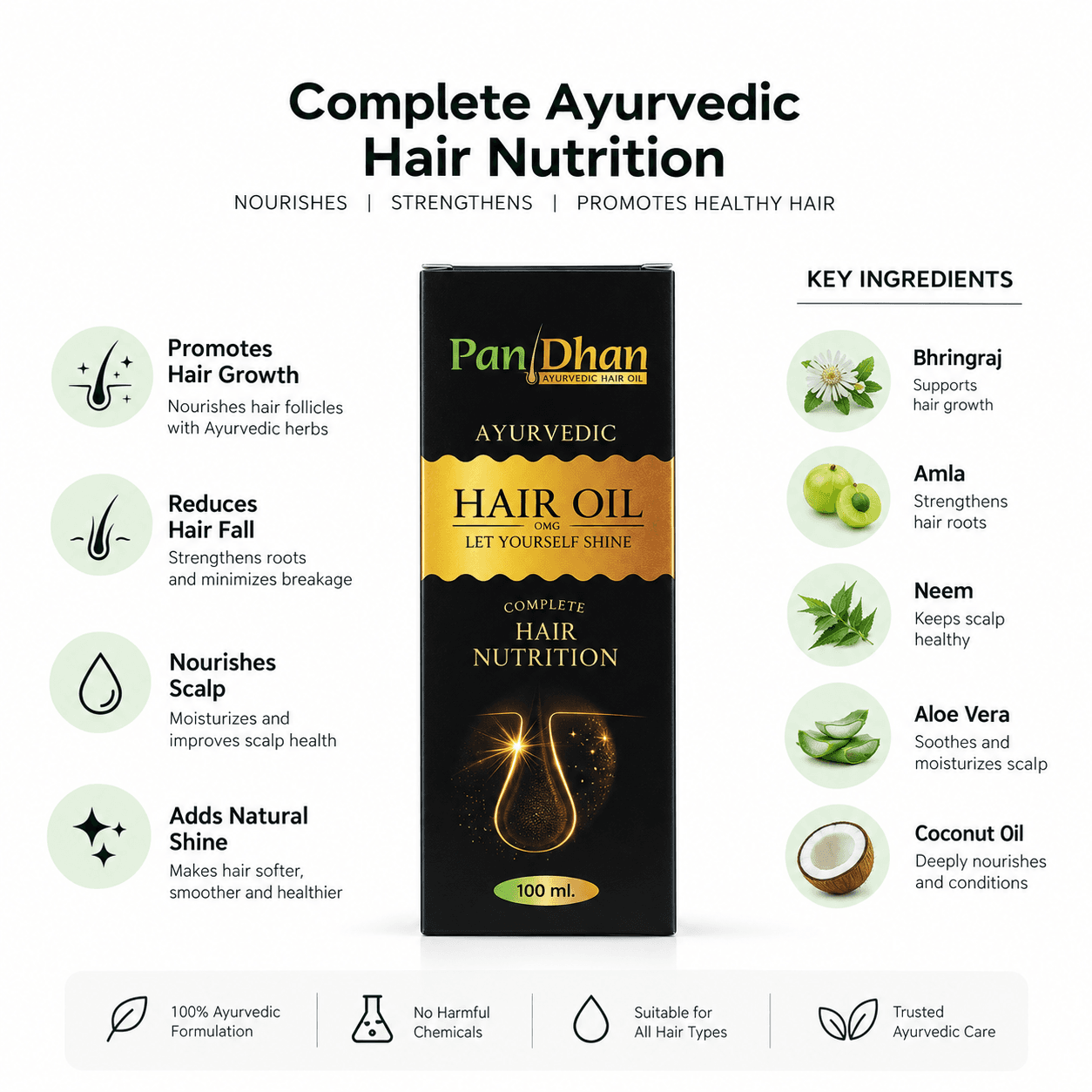 PanDhan Ayurvedic Hair Oil